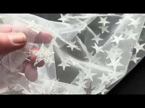 Tulle Étoile Argentée - Paillette
