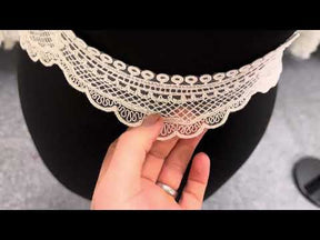 Bordure en dentelle ivoire cordée – Elodea
