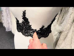 Passementerie en dentelle noire - T271