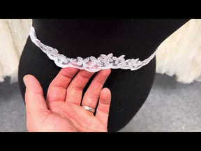 Garniture en dentelle cordée blanche - T88