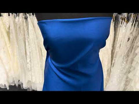 Dark Royal Polyester Satin Backed Dupion - Clarity (P967)