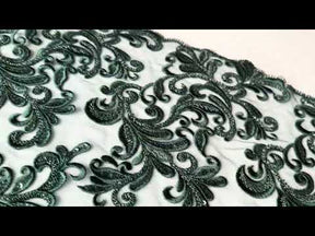 Tulle brodé de perles Hunter - EB1069