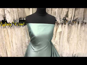 Satin duchesse en polyester vert brumeux - P42
