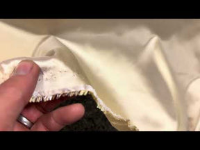 Organza de soie et taffetas mélangés champagne/or - P607