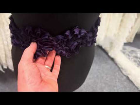 Bordure en dentelle violette - T355
