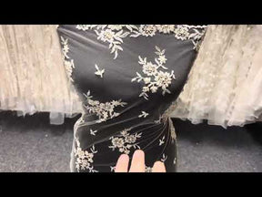 Dentelle perlée ivoire - Rame