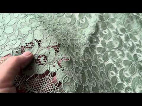 Dentelle française cordée vert péridot - LA4008