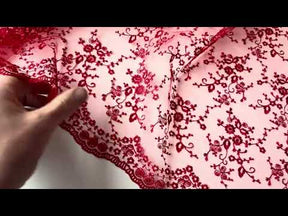 Dentelle brodée rouge - P615