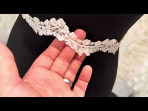 Dentelle perlée ivoire - T745