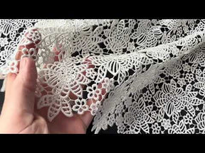 Dentelle Guipure de Séquins Ivoire - P414