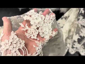 Dentelle Chantilly Cordonnée Ivoire - P237