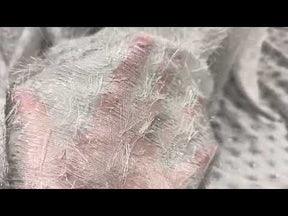 Tissu à pompons ivoire scintillant - Affection