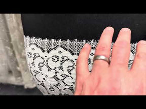 Dentelle française festonnée ivoire - LA4008