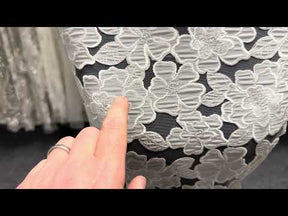 Tulle brodé de sequins ivoire - EB3003
