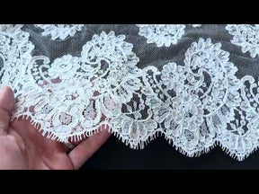 Ivory Corded Chantilly Lace Trim – Sudaba