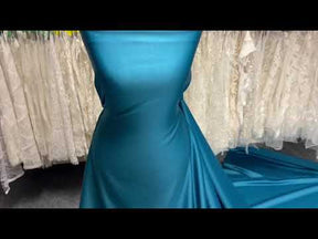 Satin Polyester Bleu Sarcelle - Majestic