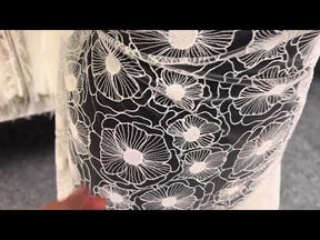 Dentelle brodée ivoire - Arlo