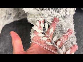 Ivory 3D & Beaded Chantilly Lace - P239