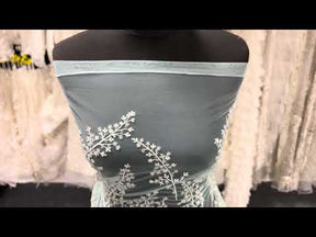 Dentelle à paillettes vert clair - EB3065