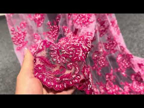Dentelle rose bonbon - Victoria.