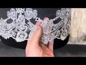 Bordure en dentelle argentée - Empire