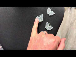 Applique papillon vert brumeux - M1