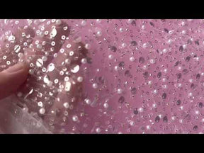 Paillettes ivoire, perle et tulle perlé - Timothia