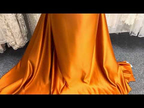 Satin Polyester Orange Brûlé - Classique (CF)