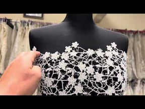 Dentelle guipure perlée ivoire - Minuet