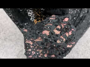 Dentelle noire perlée et cordée - Autriche