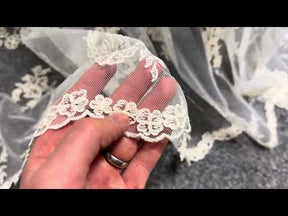 Dentelle cordée ivoire sans perles - Nightfall