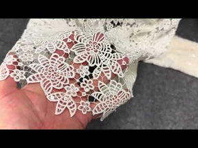 Dentelle Guipure de Séquins Ivoire - P414