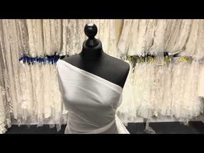 Organza de soie ivoire pâle - P769