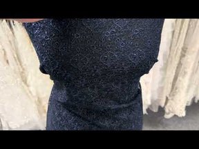 Dentelle brodée marine - EB5010