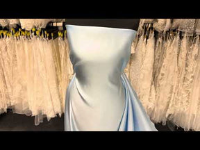 Satin duchesse de polyester bleu poudre - Contessa