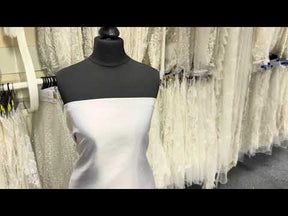 Satin duchesse léger en polyester argenté - P44