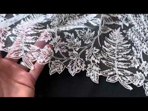 Dentelle brodée ivoire - Zulu