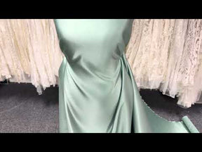 Satin Polyester Vert Sauge - Classique (CF)