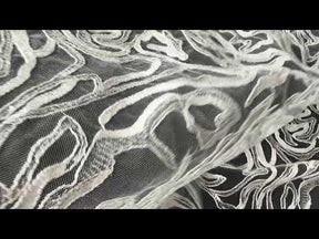 Dentelle à paillettes ivoire - EB3012