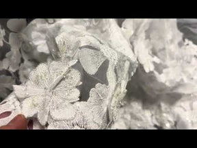 Dentelle fleurie 3D blanche - Arcadia