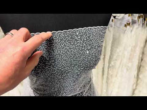 Tulle à sequins argentés brodés – EB3001