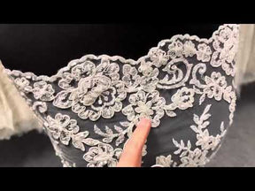 Dentelle de mariée ivoire perlée - Noisy