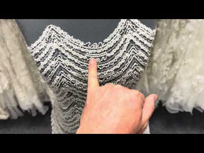 Tulle ivoire perlé - EB1014