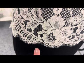 Bordure en dentelle ivoire chantilly - Kate
