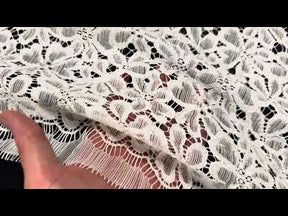 Dentelle française festonnée ivoire - LA4006