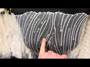 Dentelle à paillettes ivoire - EB3011