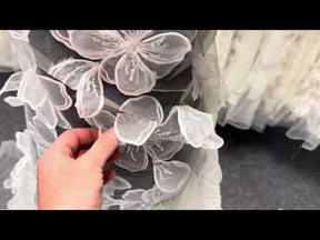 Dentelle 3D ivoire - Mickey