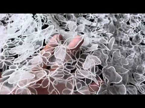 White 3D Organza Lace - Tespiana