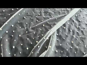 Tulle brodé de perles ivoire - EB1061