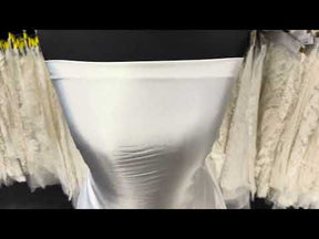 Satin extensible ivoire pâle - PB1006